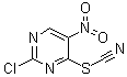 2-氯-4-硫氰酸基-5-硝基嘧啶分子结构 (CAS 98027-74-8)