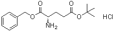 L-谷氨酸 5-叔丁基 1-苄基酯单盐酸盐分子结构 (CAS 98102-32-0)