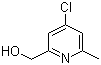 (4-氯-6-甲基-2-吡啶基)甲醇分子结构 (CAS 98280-32-1)