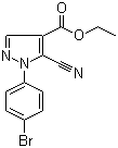 1-(4-溴苯基)-5-氰基-1H-吡唑-4-羧酸乙酯分子结构 (CAS 98475-71-9)
