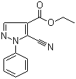 structure of CAS# 98476-09-6, 5-Cyano-1-phenyl-1H-pyrazole-4-carboxylic acid ethyl ester
