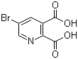 5-溴吡啶-2,3-二羧酸分子结构 (CAS 98555-51-2)