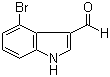 结构式 CAS# 98600-34-1, 4-溴吲哚-3-甲醛