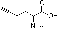 (S)-2-氨基-5-己炔酸分子结构 (CAS 98891-36-2)