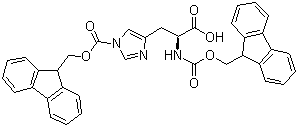 N,N'-双(9-芴甲氧羰基)-L-组氨酸分子结构 (CAS 98929-98-7)