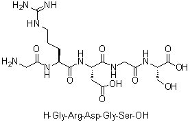 甘氨酰-L-精氨酰-L-alpha-天冬氨酰甘氨酰-L-丝氨酸分子结构 (CAS 99131-38-1)