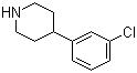 4-(3-氯苯基)哌啶分子结构 (CAS 99329-53-0)