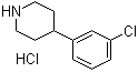 4-(3-氯苯基)哌啶盐酸盐分子结构 (CAS 99329-70-1)