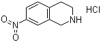7-硝基-1,2,3,4-四氢异喹啉盐酸盐分子结构 (CAS 99365-69-2)